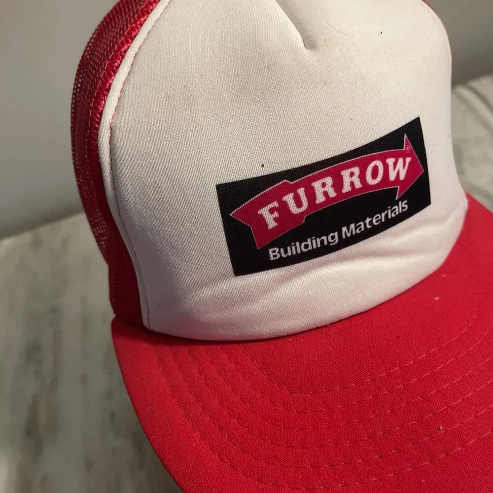 Furrow Building Materials Vintage 1980s Adjustable Cap Hat